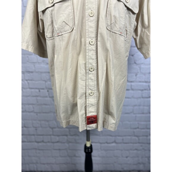 PNB Nation Men’s Medium Short Sleeve Button Front Shirt Cotton Blend, Pockets - Picture 3 of 8